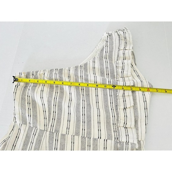 Line and Dot | Womens White One Shoulder Fit & Flare Edna Mini Dress Size Medium - Picture 9 of 13